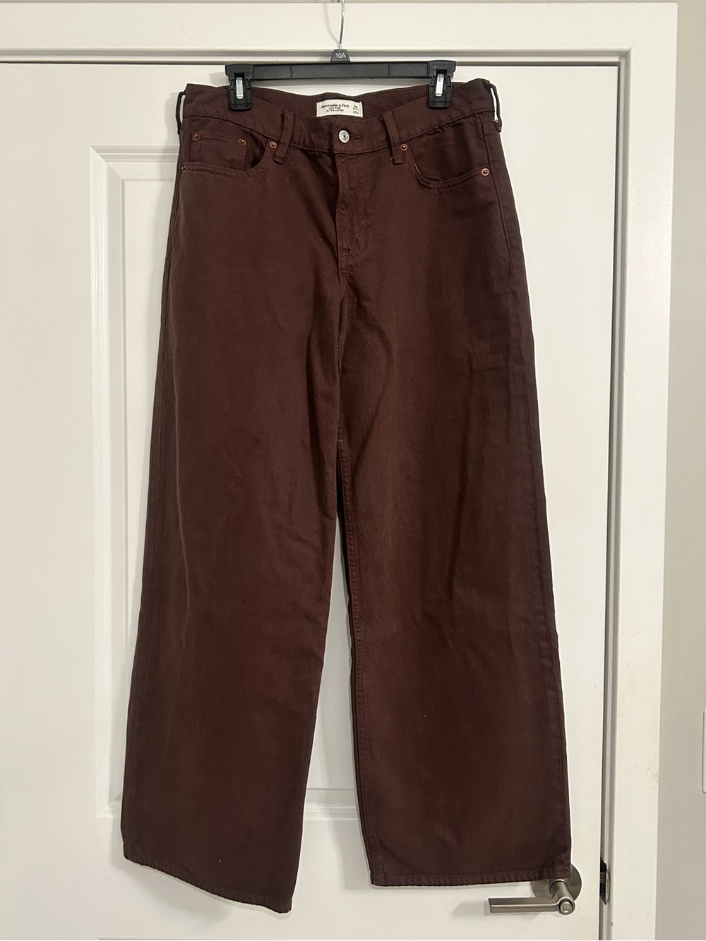 Abercrombie Low Rise Ultra Loose Brown Jeans size 28 - Picture 6 of 8